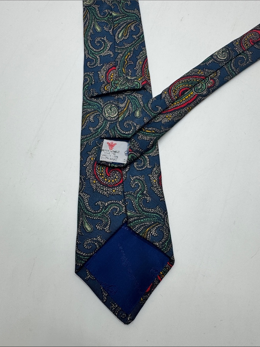 Turnbull & Asser Navy Blue Paisley Pattern Silk Tie  #0034